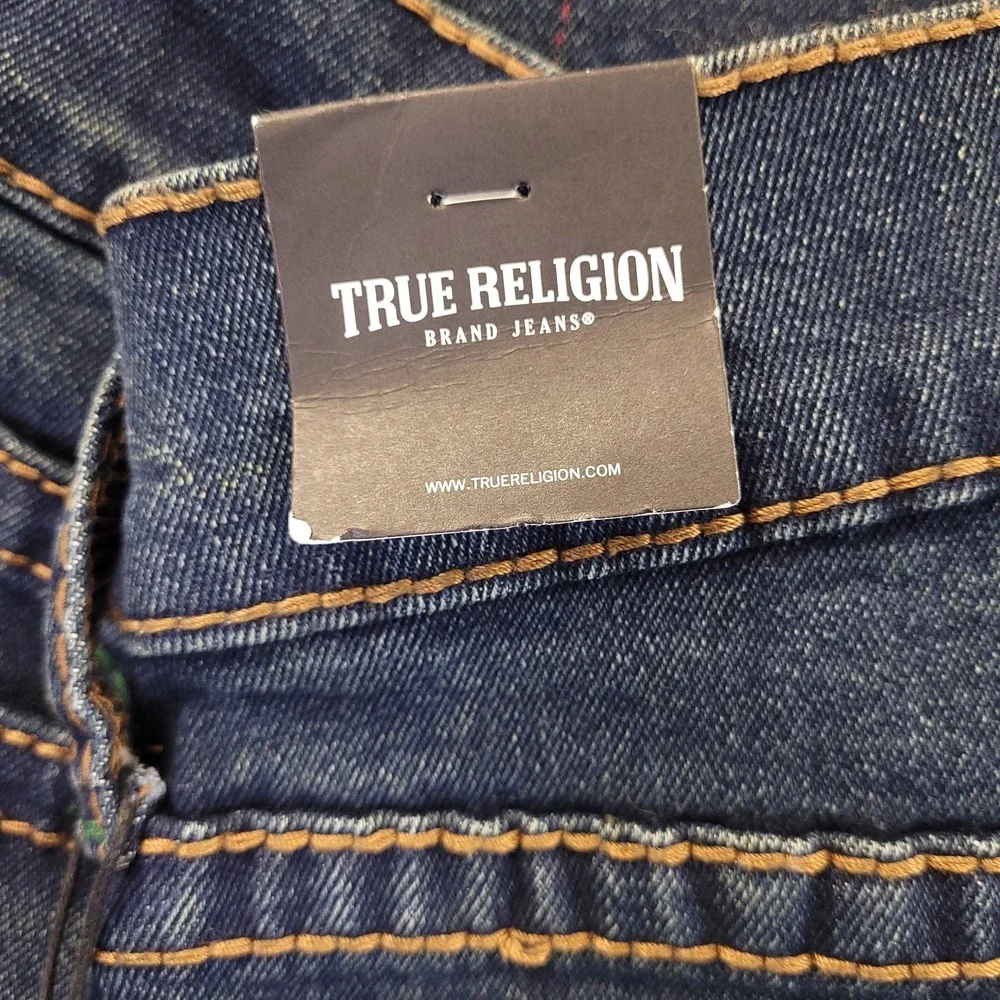 NWT True Religion Ricky Big T Relaxed Straight 30x34 Mid Rise Stretch $199 MSRP‎